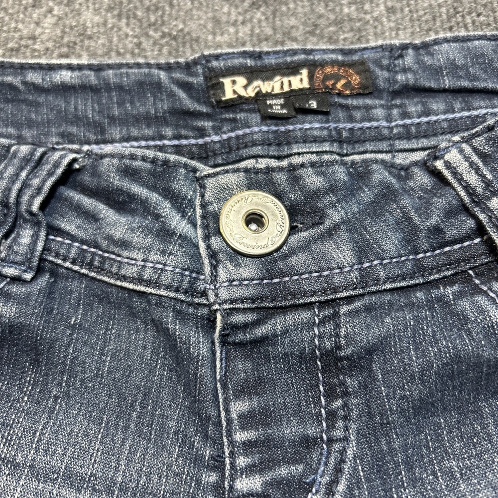 Vintage Y2K Low Rise Rewind Women's Blue Bootcut Jeans Stretch Denim Size 3 - Picture 4 of 11